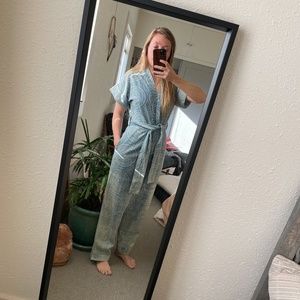 Cleobella Washed Denim Circle Jumpsuit